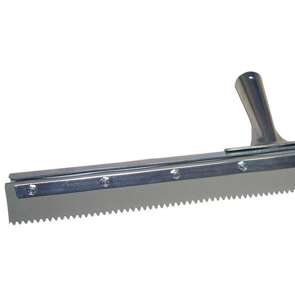 36 in Floor Squeegee, 3/16 in Serrations, Non-Marking, 6PK